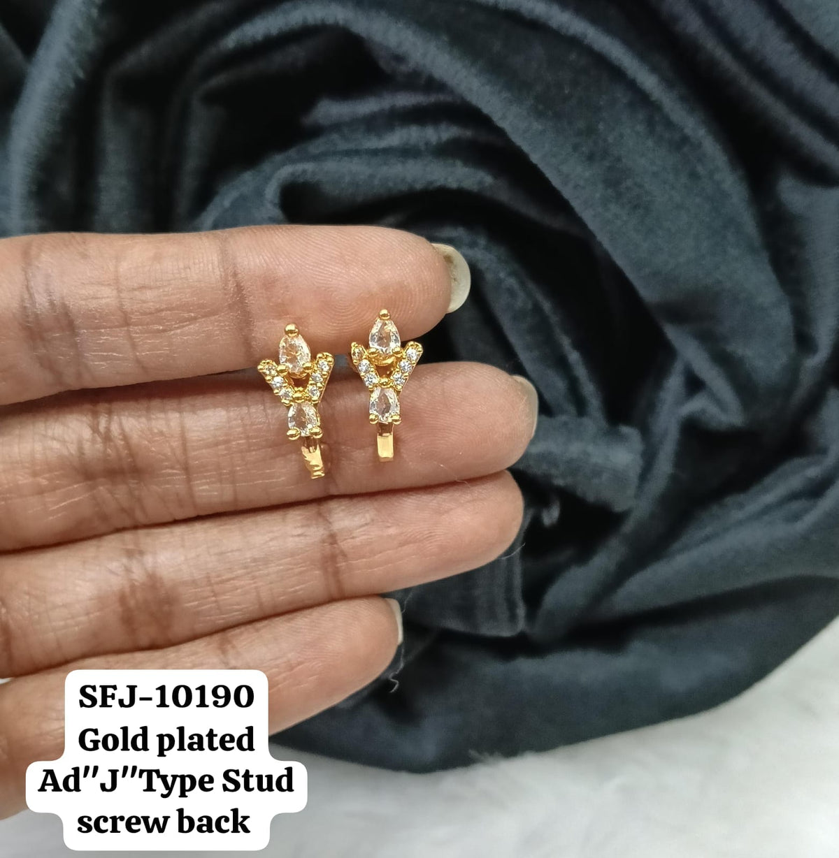 Gold plated Ad stud.(J type)