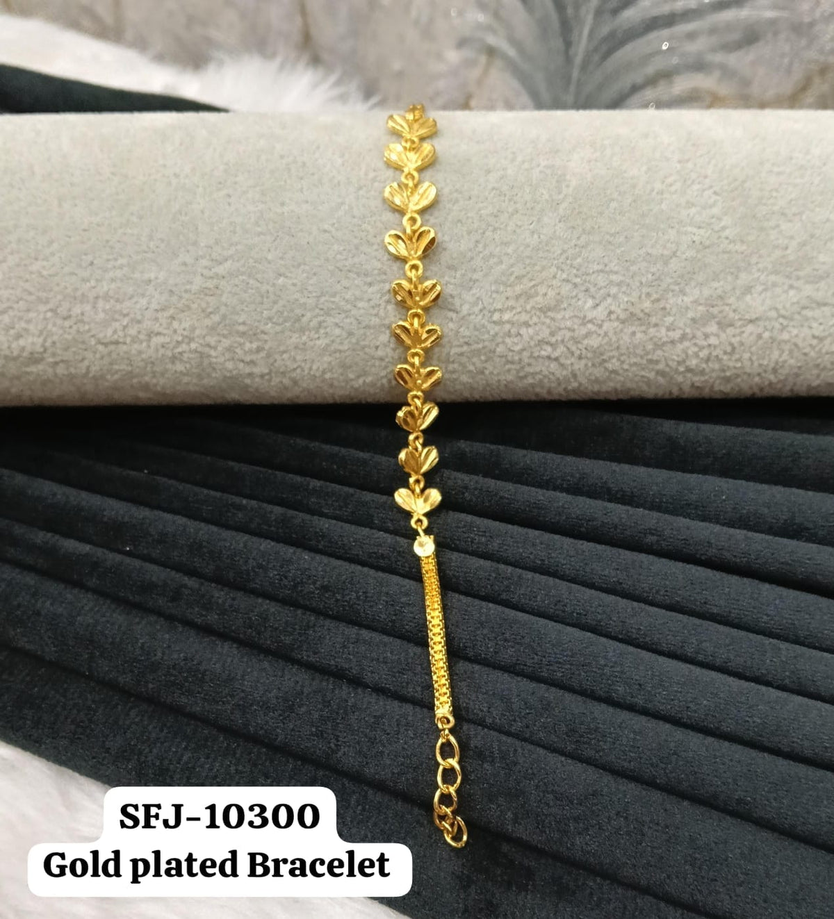 Gold plated bracelet.