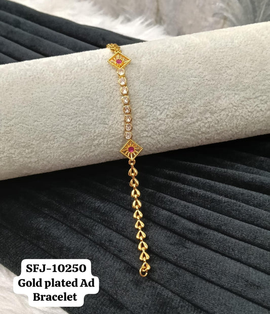 Gold plated bracelet.