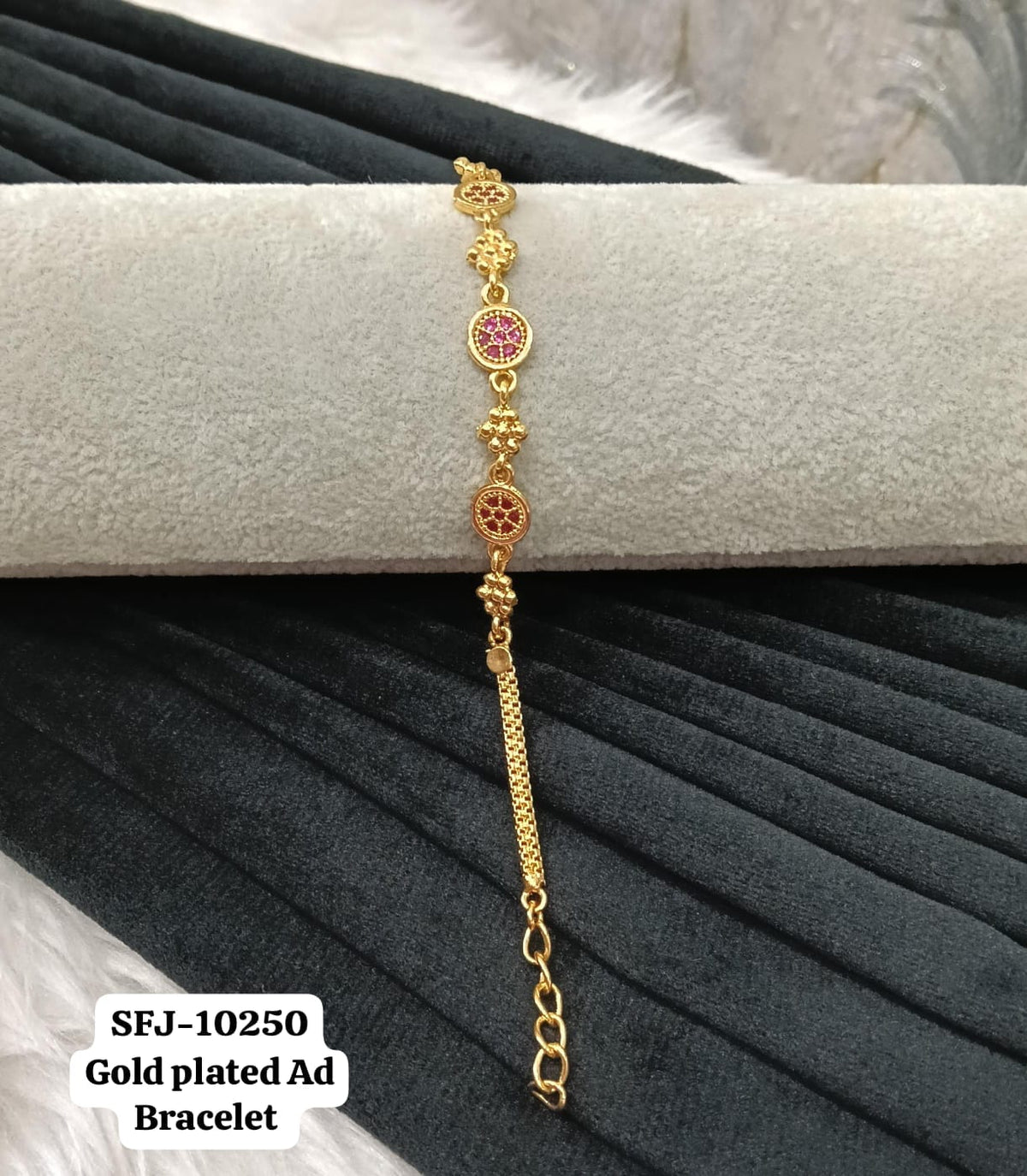 Gold plated bracelet.