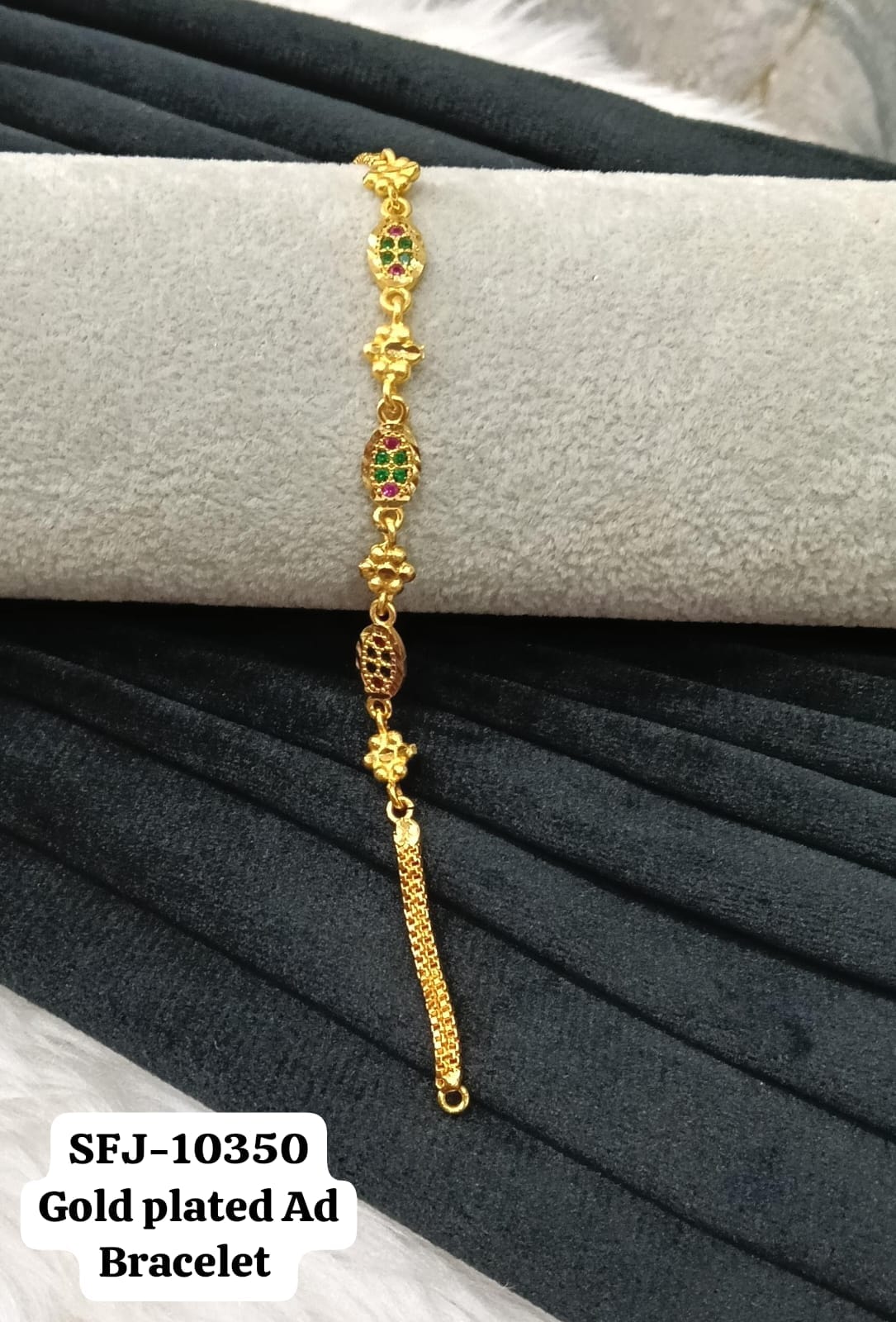 Gold plated bracelet.