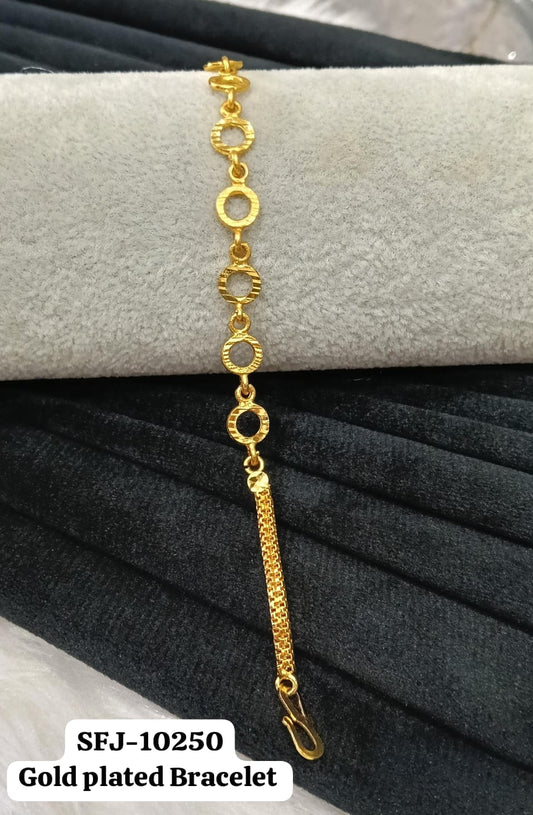 Gold plated bracelet.