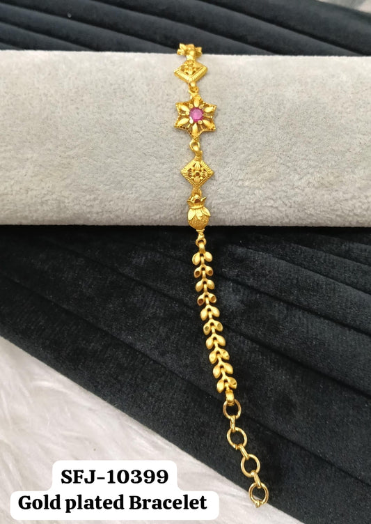 Gold plated bracelet.