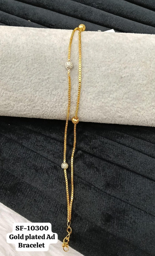 Gold plated bracelet.