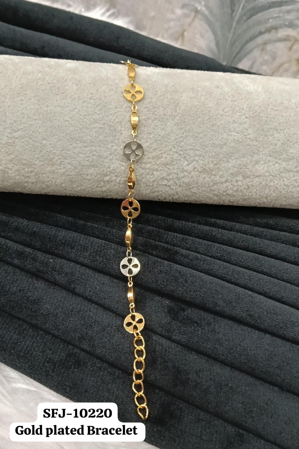 Gold plated bracelet.