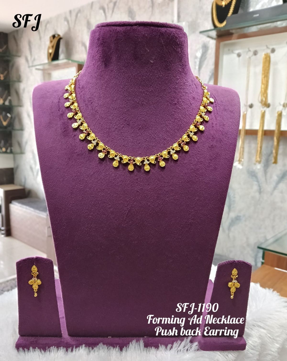 Gold plated AD neckalce.