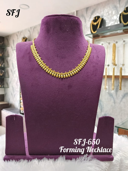 Gold plated necklace.