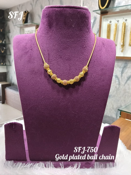 Gold plated necklace.