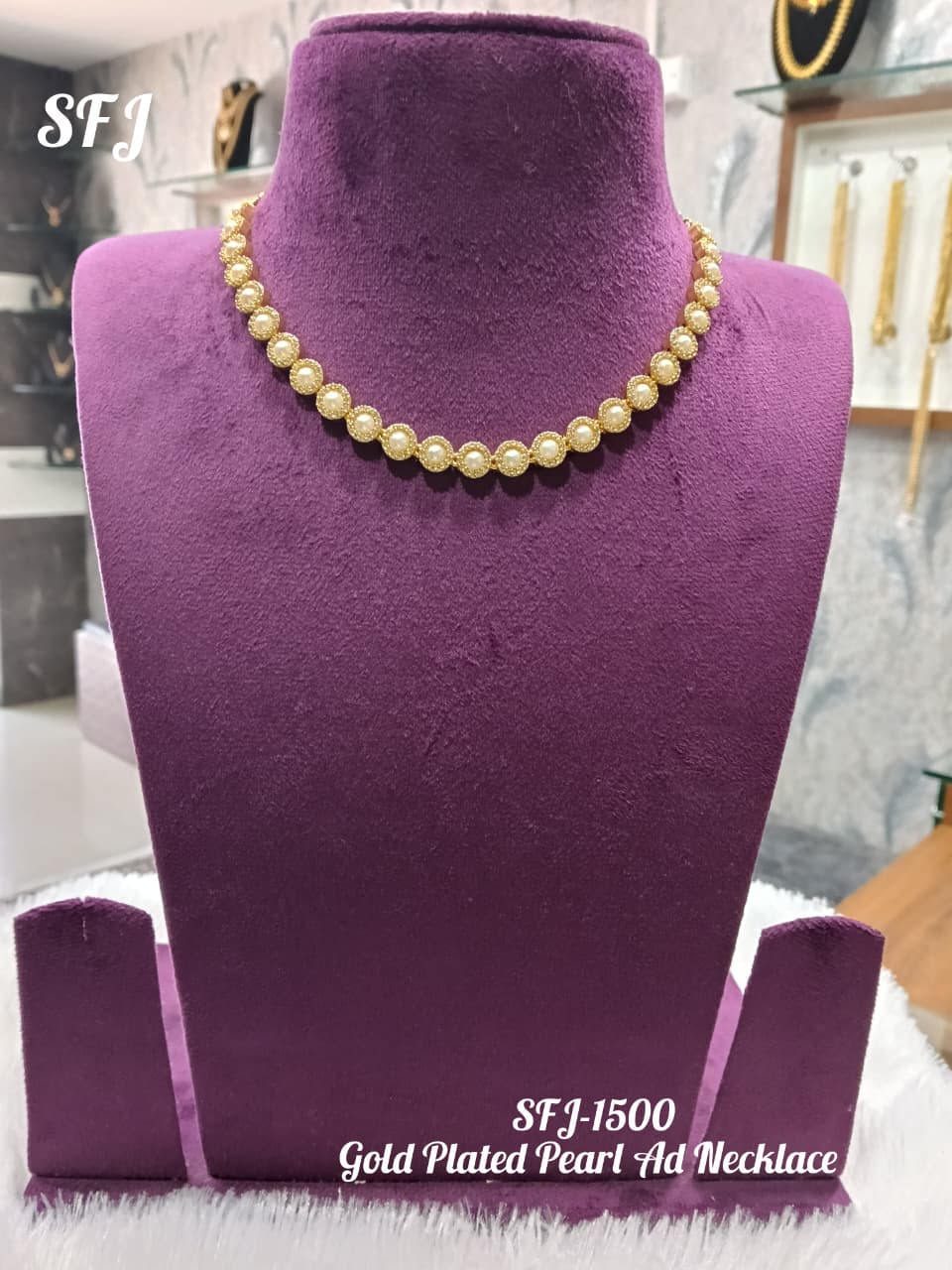 Gold plated necklace.