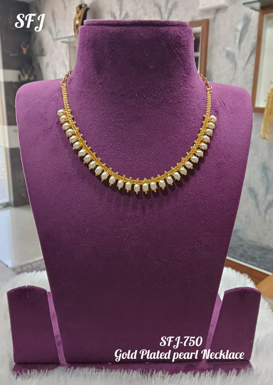 Gold plated necklace.