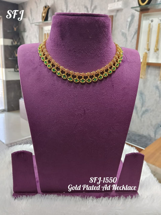 Gold plated AD necklace.