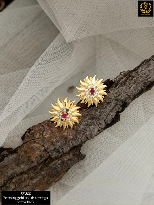 Gold plated stud.