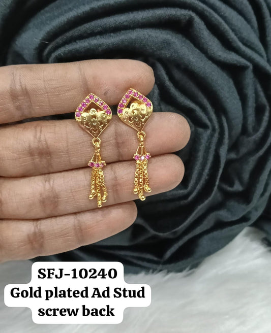 Gold plated earing.