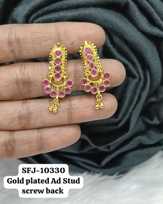 Gold plated earing.
