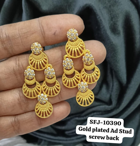 Gold plated earing.
