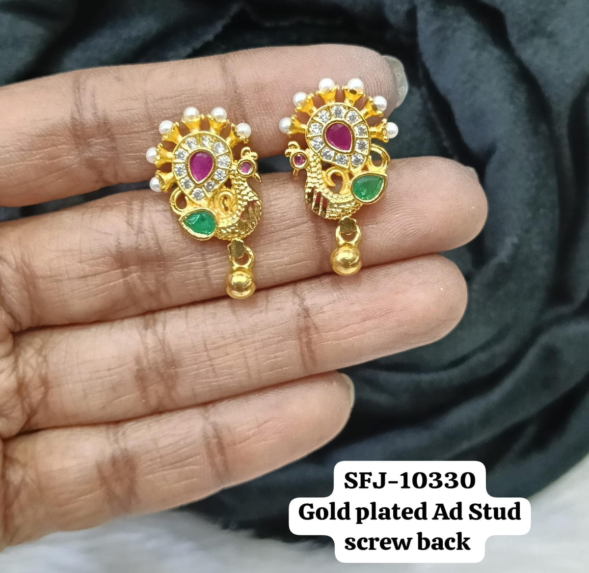 Gold plated stud.