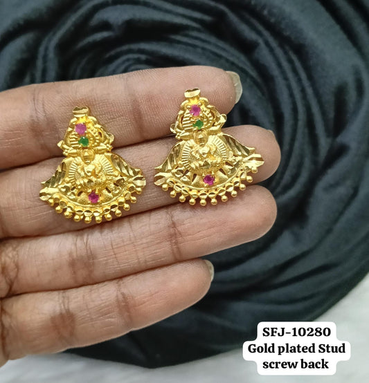 Gold plated earing.