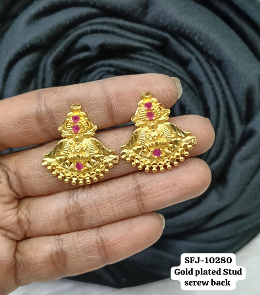 Gold plated earing.