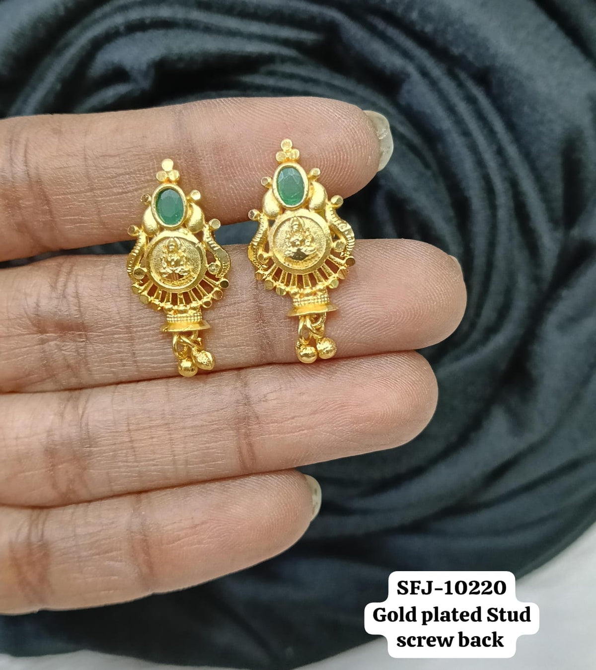 Gold plated stud.