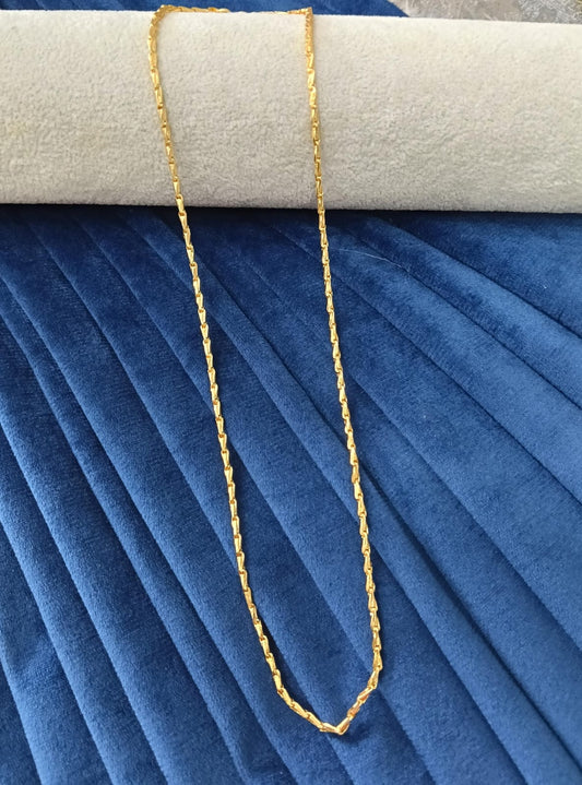 Gold plated chain.