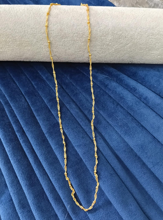 Gold plated chain.