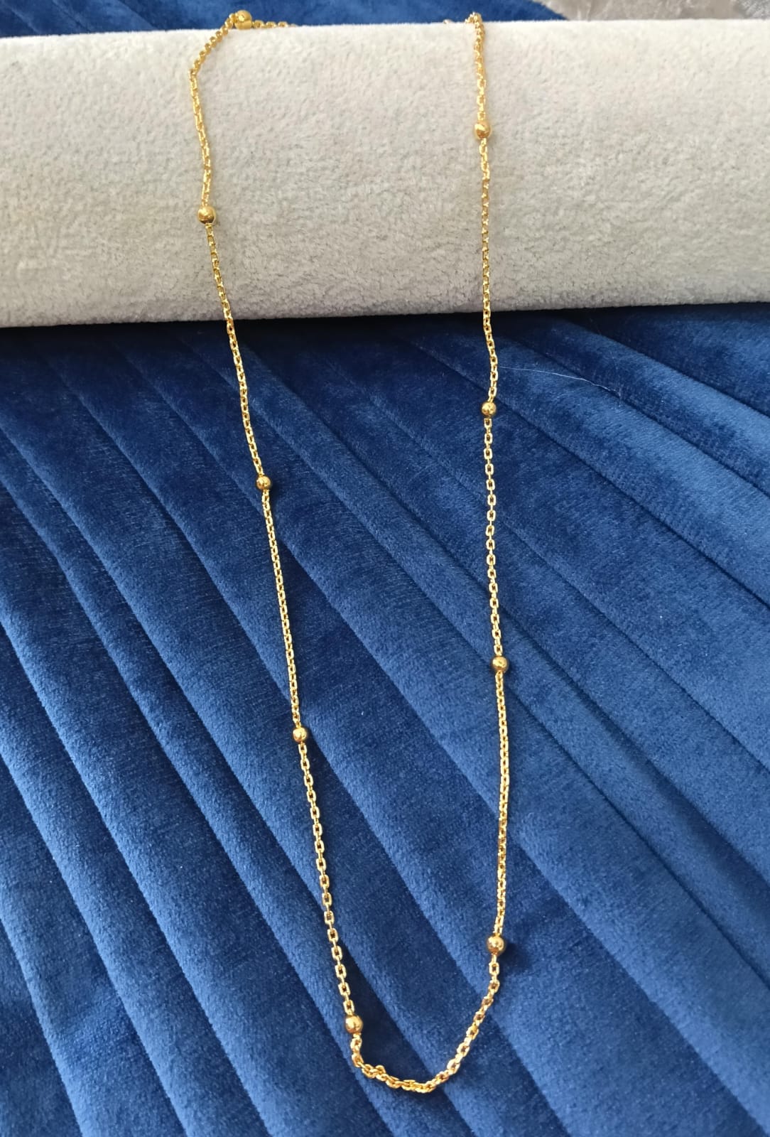 Gold plated chain.