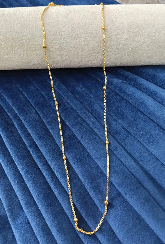 Gold plated chain.