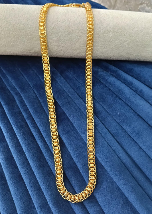 Gold plated chain.