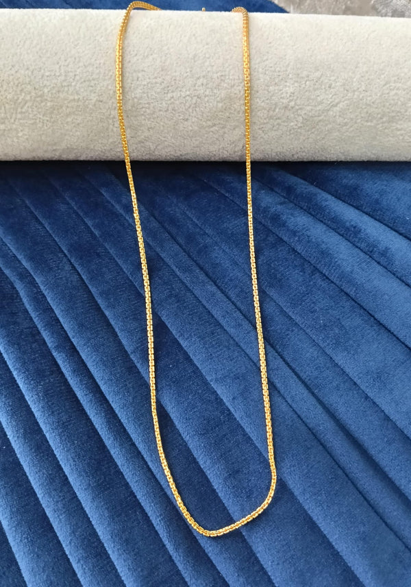 Gold plated chain.