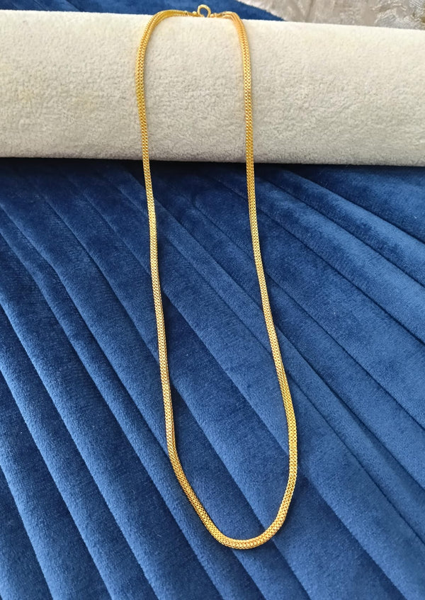 Gold plated chain.