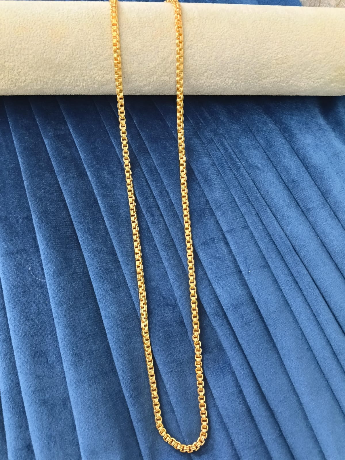 Gold plated chain.