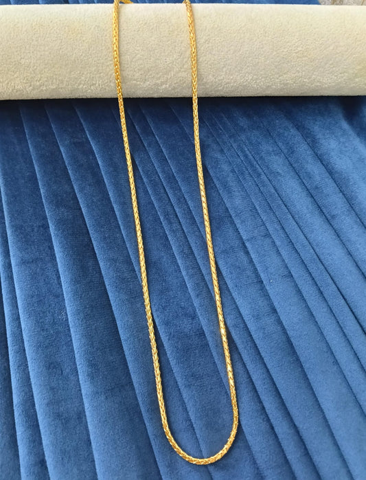 Gold plated chain.
