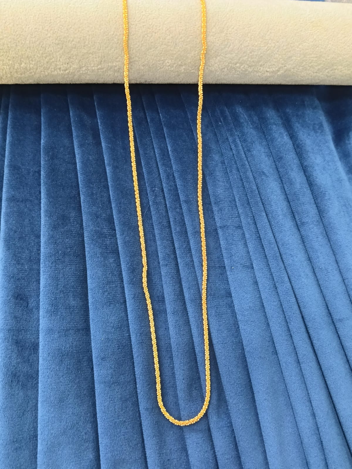 Gold plated chain.