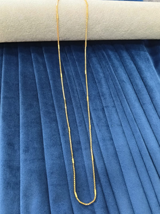 Gold plated chain.