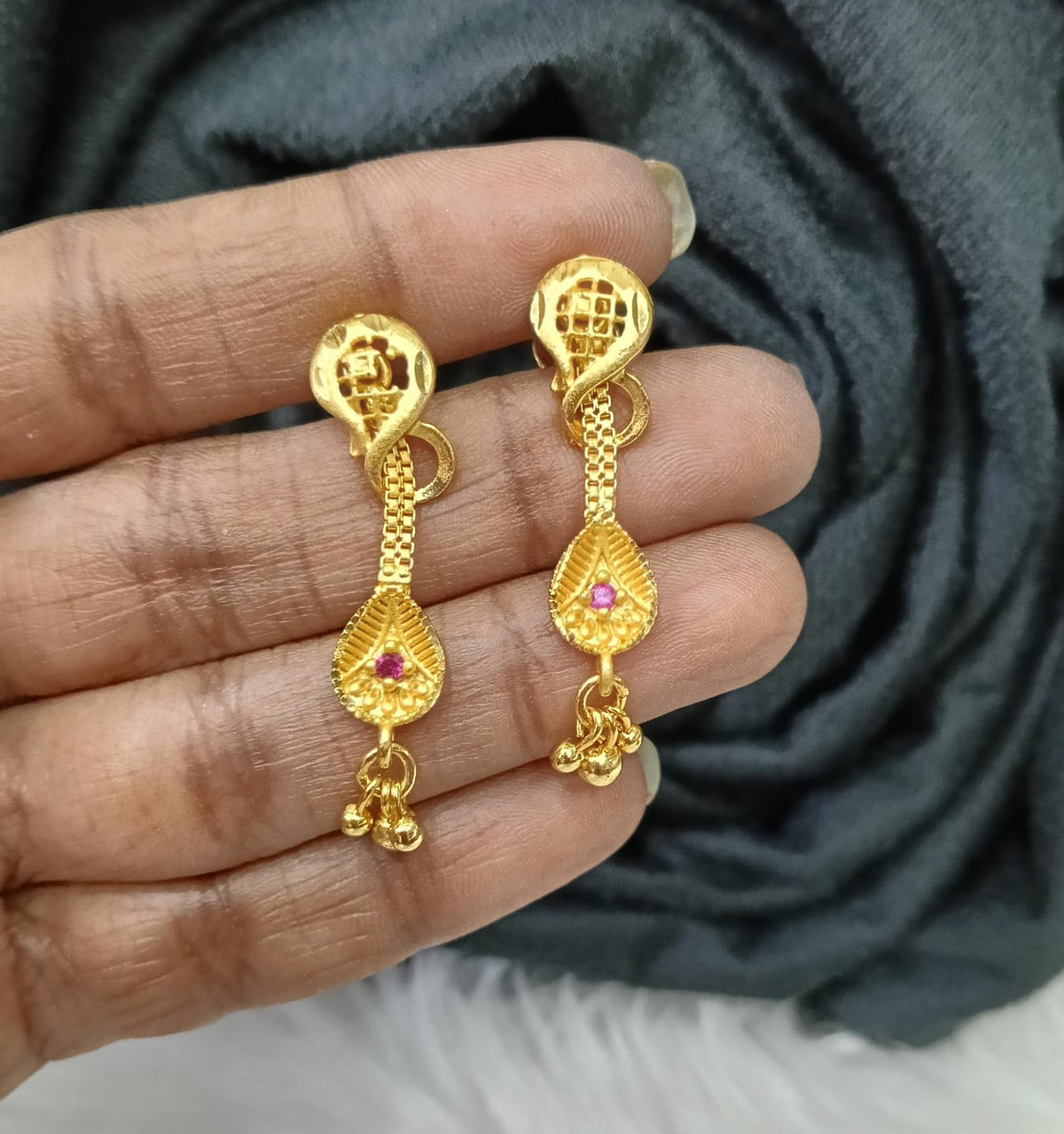 Gold plated earing