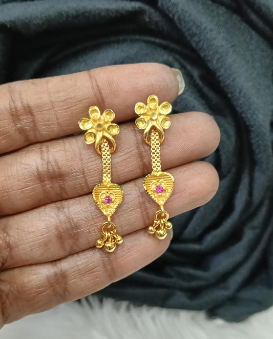 Gold plated earing