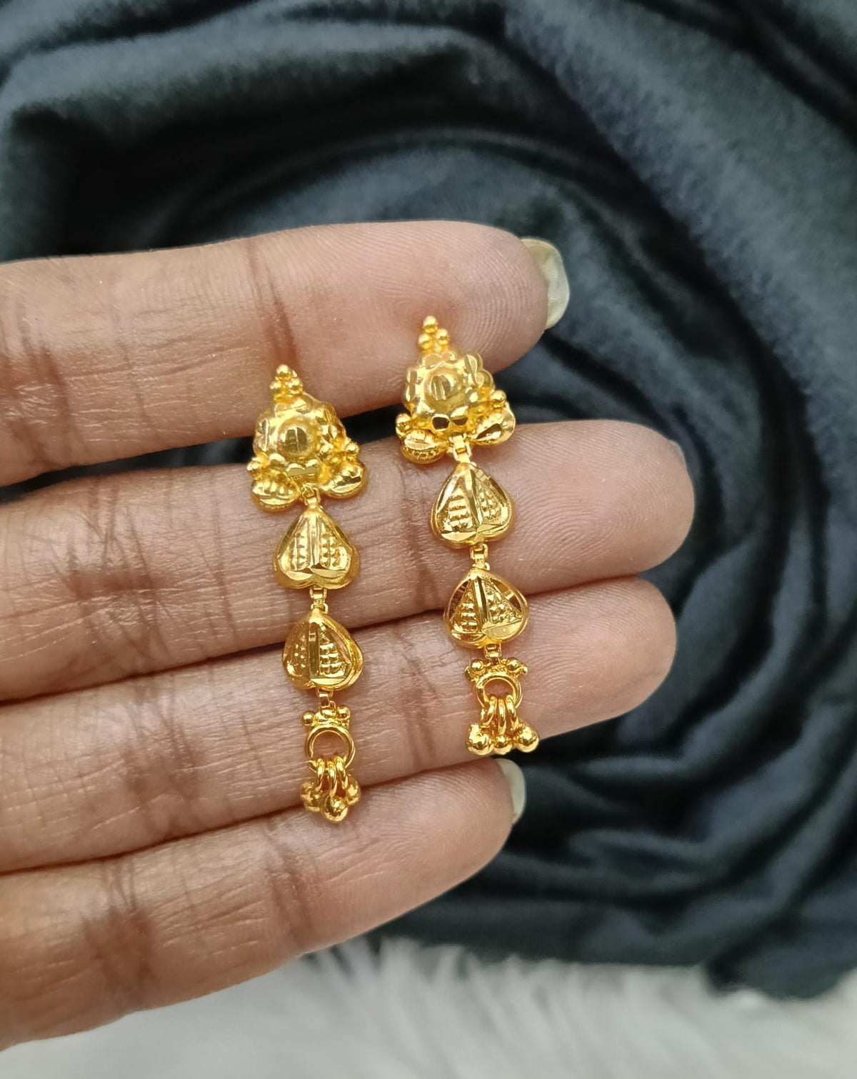 Gold plated earing