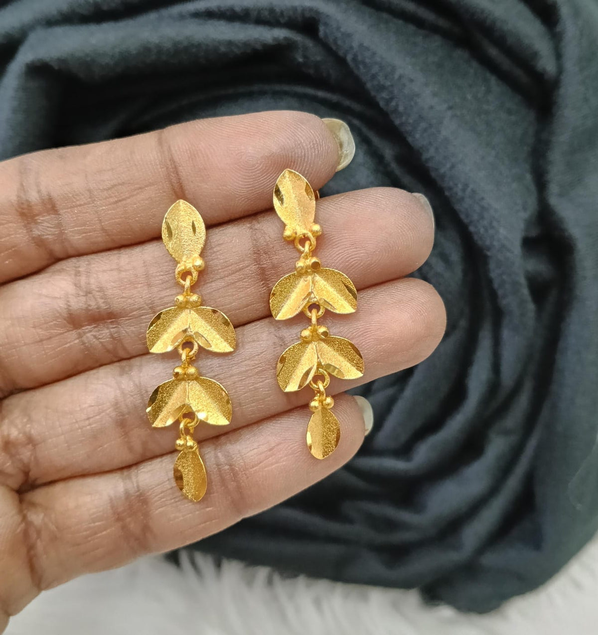 Gold plated earing