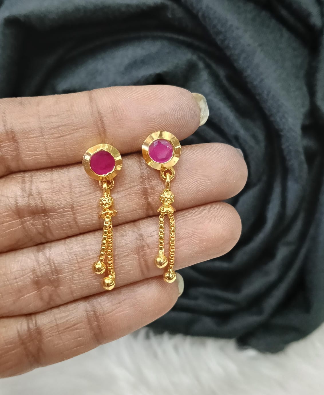 Gold plated earing