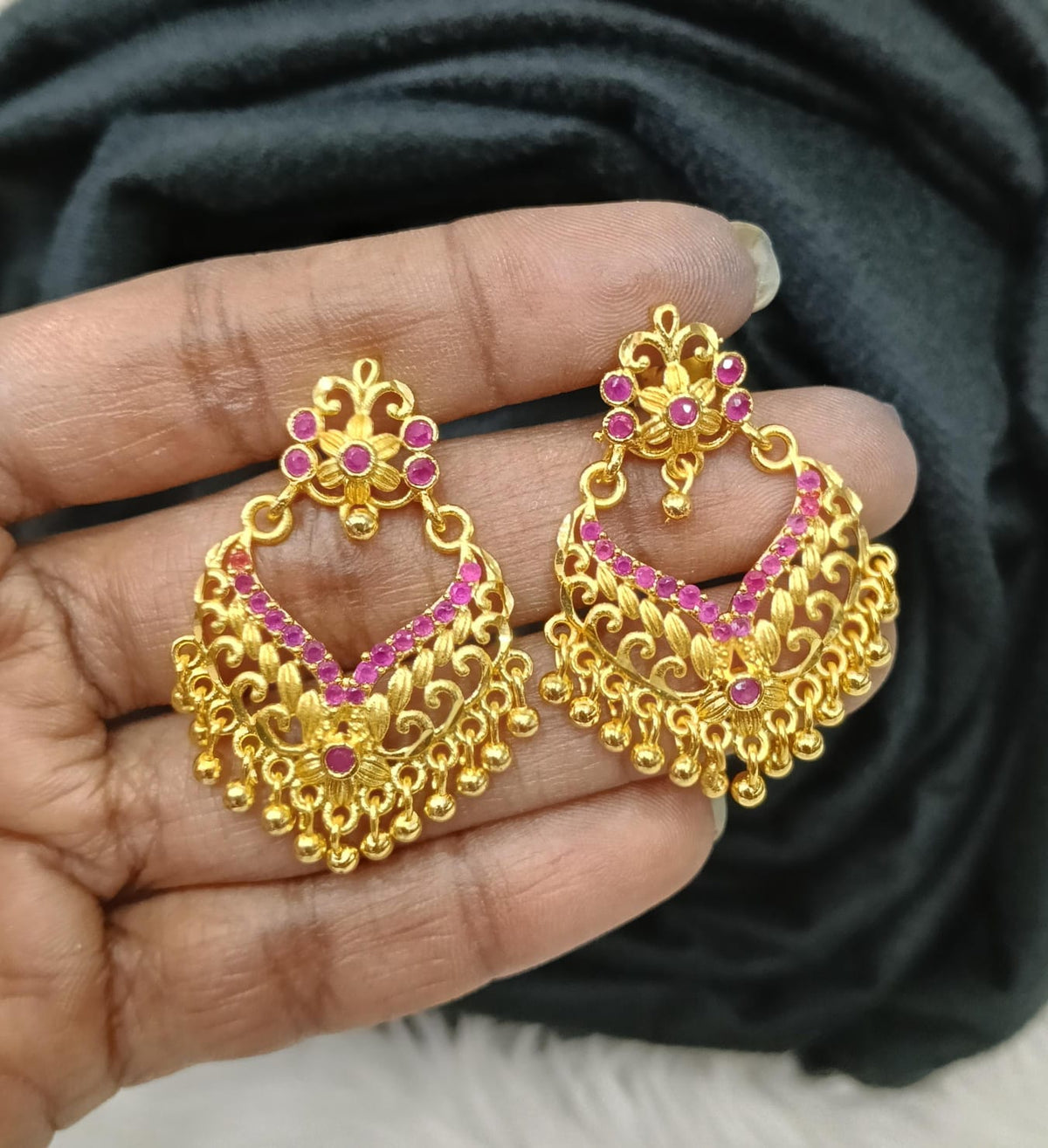 Gold plated earing