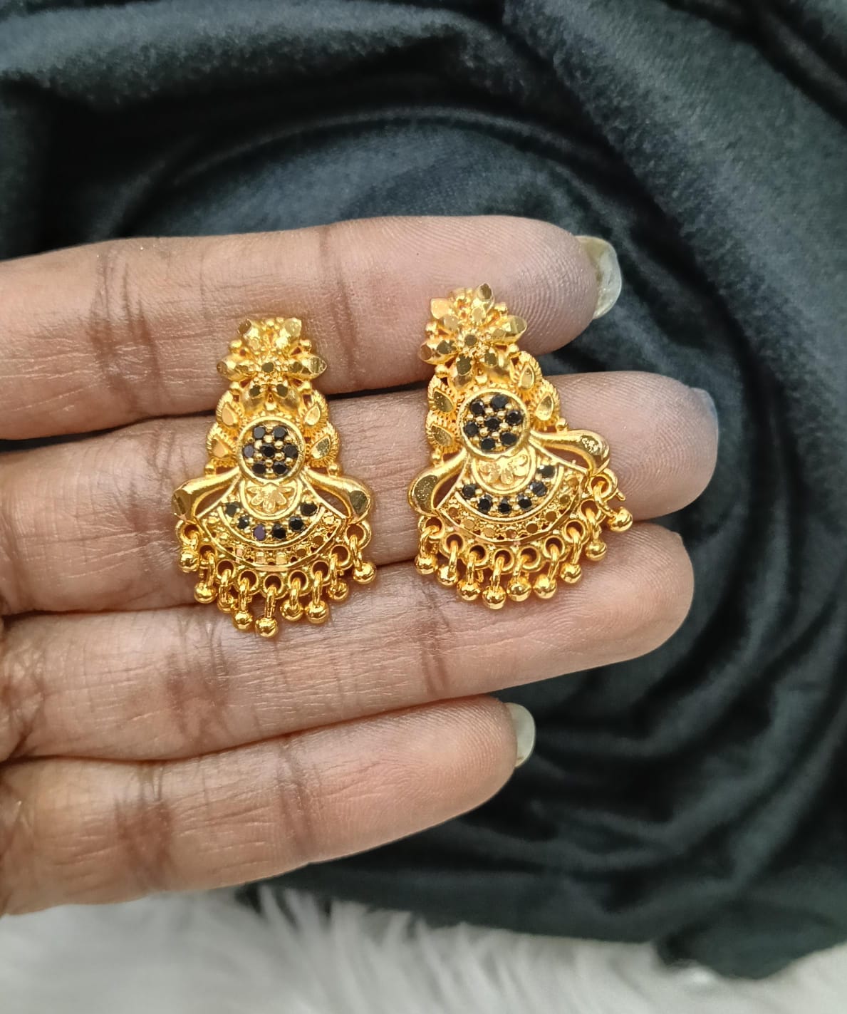 Gold plated earing