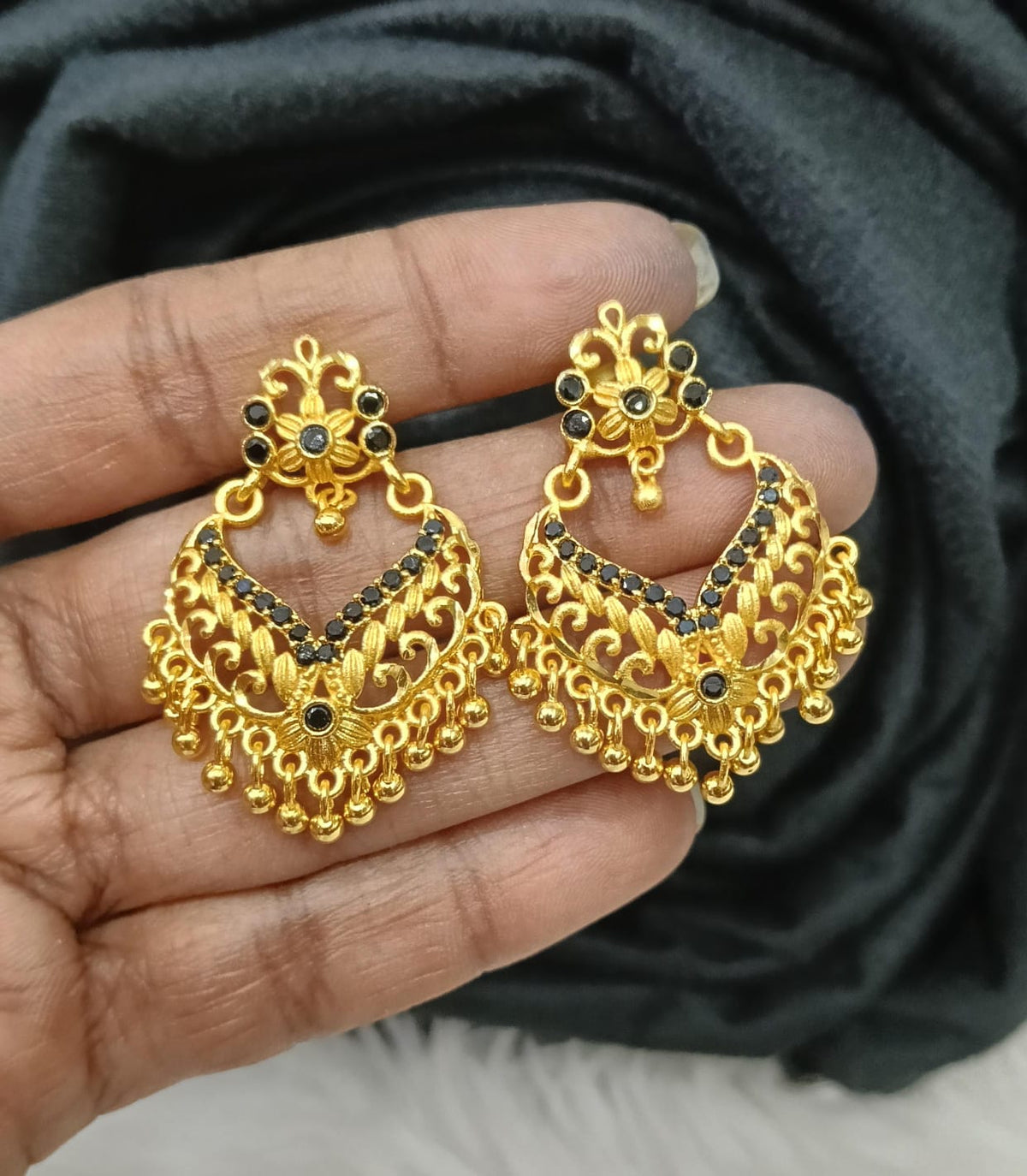 Gold plated earing