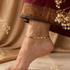 Gold plated anklet.
