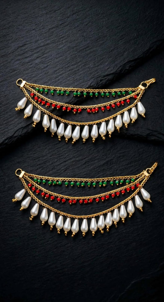 Gold plated  pearl mattal.